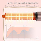 5 in 1 Ionic Hot Air Styler, 1400W Powerful Hair Dryer Brush, Auto-Wrap Curlers, Paddle Brush for Fast Drying, Volumizing with Travel & Storage Bag