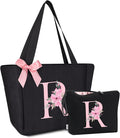 Vavabox Tote Bag, A-Z Initial Monogrammed Waterproof Tote Bag, Bridesmaid Gifts by Vavabox