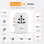 TESSAN Universal Travel Adapter, International Power Adapter - Image 5