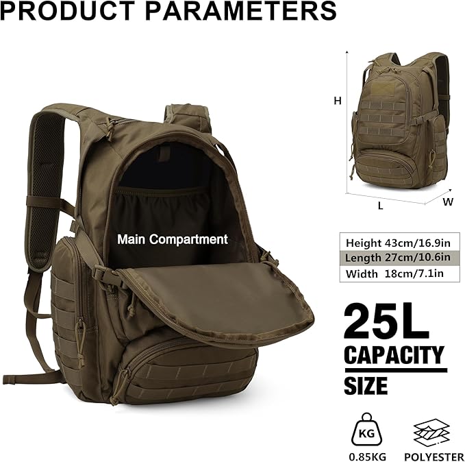 Mardingtop 25L Tactical Backpacks Molle Hiking daypacks - Image 2