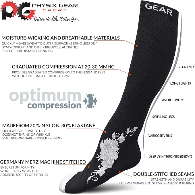 Physix Gear Compression Socks 20-30 mmHg - Image 3