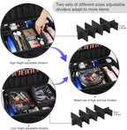 Relavel Extra Large Makeup Case Travel Makeup Train Case Professional Makeup Artist Bag Portable Nail Organizer Box Art Supply Case with Adjustable Dividers/Attach to Trolley/Shoulder Strap (Black)