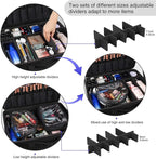 Relavel Extra Large Makeup Case with Makeup Brush Bag, Travel Makeup Train Case Professional Makeup Artist Bag Portable Nail Organizer Box Art Supply Case (Black with Makeup Brush Bag)
