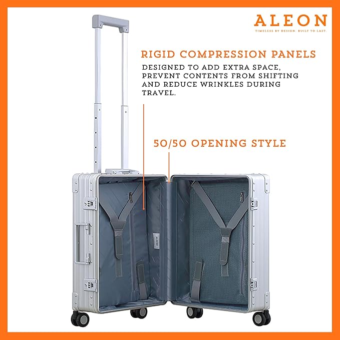 All Aluminum Lightweight Carry-On Luggage - Image 4