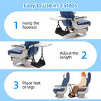 Airplane Foot Hammock for Plane Travel, Foot Sling Swing Rest for Airplane - Image 5