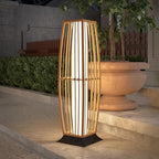 Grand patio Outdoor Floor Lamp Solar Powered Lantern Waterproof Wicker Boho by GrandPatio