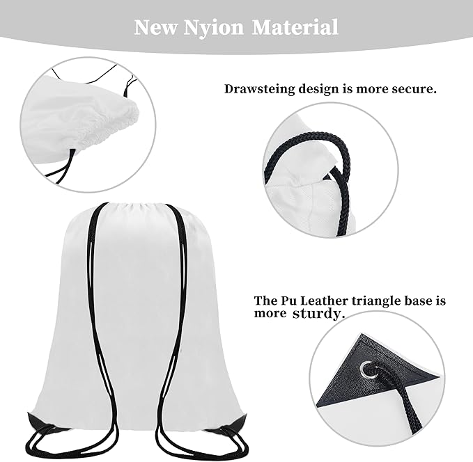 60 Pieces Drawstring Backpack Bags Sports Sackpack Bulk Cinch Gym Bag - Image 4