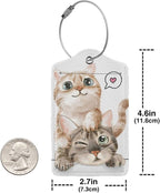 Set of 2 Cute Cats Luggage Tags - Image 4