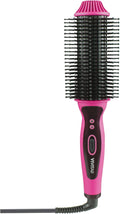 Vivitar Ceramic Straightening/Curling Hair Brush, Pink (PG-7250-PNK)