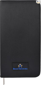 Leather 5 Scissor & Shear Storage Case for Hairstylist - Hairdresser -Scissor Holder Perfect for home-saloon use (Black)