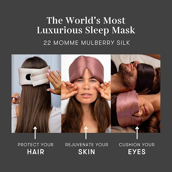 DROWSY Silk Sleep Mask. Face-Hugging, Padded Silk Cocoon - Image 5
