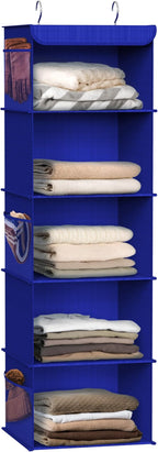 Simple Houseware 5 Shelf Hanging Closet Organizer, Dark Blue by SimpleHouseware