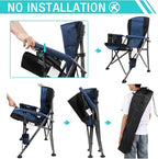 Camping Chair for Adults Heavy Duty Outdoor Patio Lawn Chairs Portable Support - Image 4