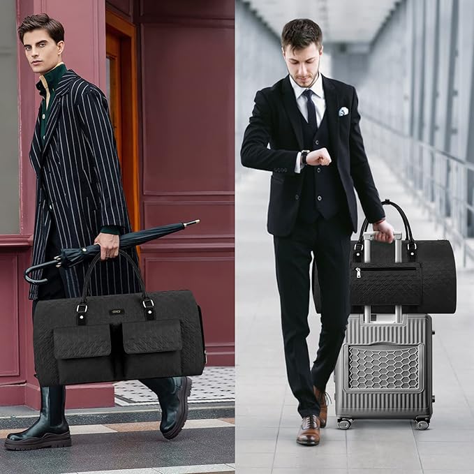 Garment Bag for Travel With Toiletry Bag Convertible Carry On Weekender Bag - Image 5