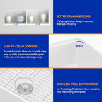 Dcolora 33 Inch White Farmhouse Sink Double Bowl 50/50 Workstation Country Farm - Image 4
