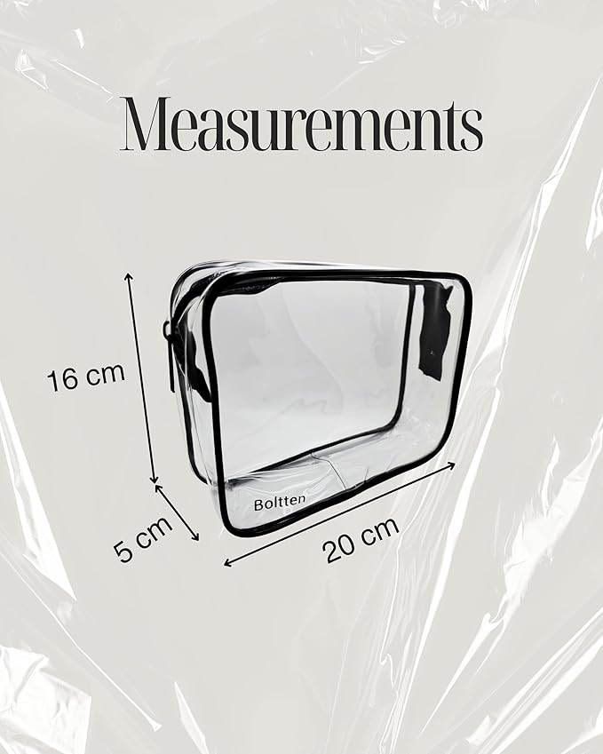 TSA Approved Clear Toiletry Bag 2-Pack, Quart Size Travel Cosmetic & Makeup Bags - Image 7