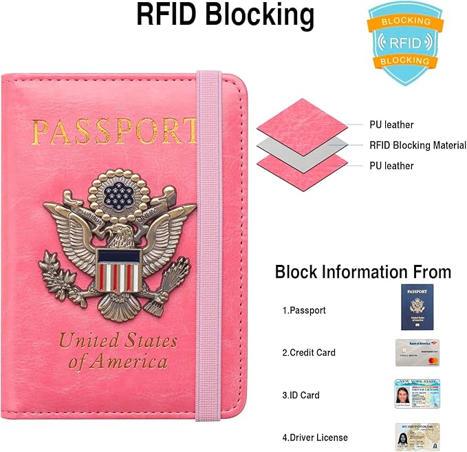 Passport Holder for Travel Passport Cover for Men Passport Wallet Case - Image 2