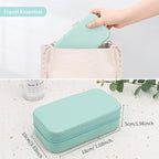 DesignSter Travel Jewelry Box, PU Leather Portable Jewelry Case, Small Jewelry - Image 6