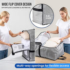 TAILI 4 Pack Gray Moving Bags w/Adjustable Backpack Straps, Moving Supplies - Image 2