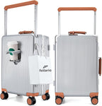 feilario 20'' Aluminum Frame Wide Handle PC Hardside Carry On Luggage - Image 7