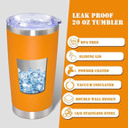 20 oz Tumbler with lid Double Wall Vacuum Insulated Tumblers Stainless Steel - Image 3