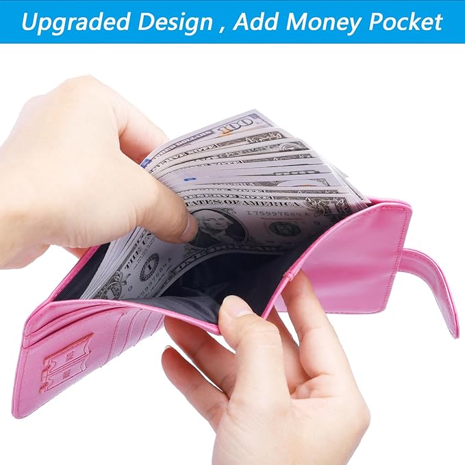 Airtag Passport Holder Cover Wallet RFID Blocking Leather Case Travel - Image 4