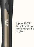 INFINITIPRO BY CONAIR Tourmaline Ceramic 1-Inch Curling Wand, 1-Inch Barrel Produces Flawless Waves, Hair Wand for Use on Short, Medium, and Long Hair, Dark Grey