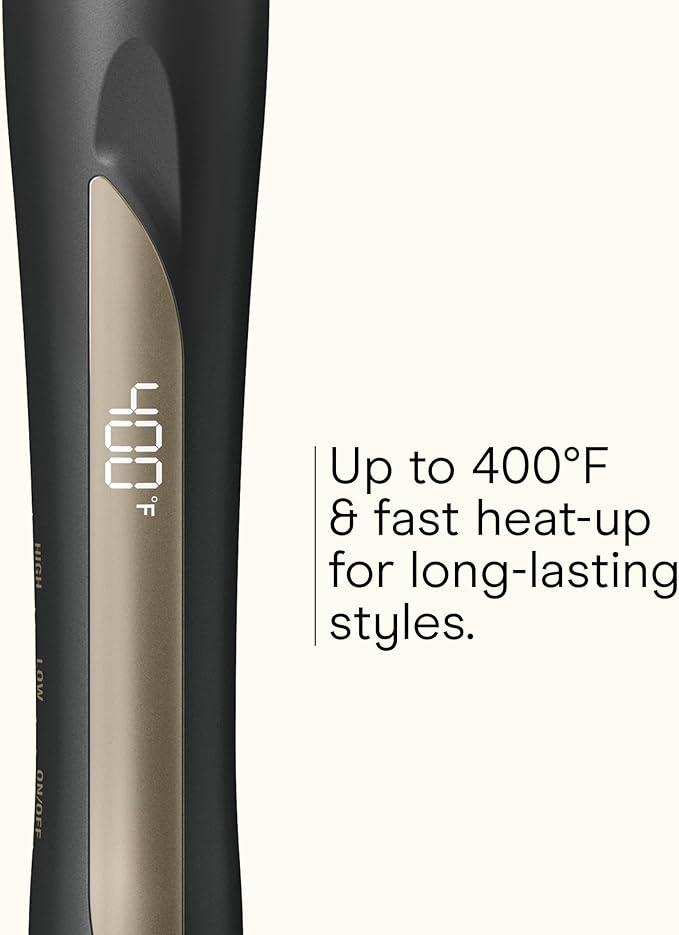 INFINITIPRO BY CONAIR Tourmaline Ceramic 1-Inch Curling Wand, 1-Inch Barrel Produces Flawless Waves, Hair Wand for Use on Short, Medium, and Long Hair, Dark Grey