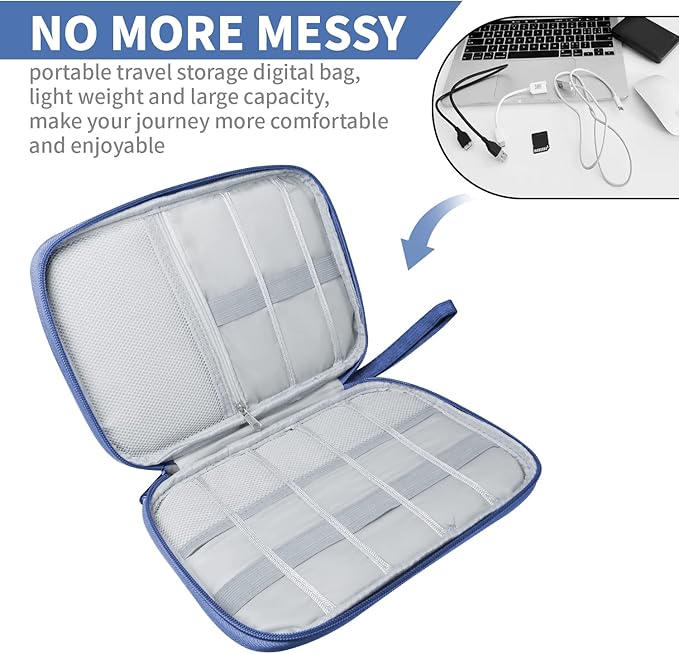 Electronics Travel Organizer, Portable Waterproof Electronic Travel Storage Bag - Image 3