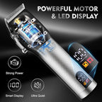 Professional Hair Clippers Set for Men, Electric Foil Shavers for Men, Barber Kit Clipper and Trimmer Set with Travel Case
