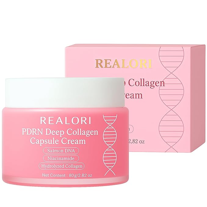 PDRN Capsule Cream with Vitamin C & Collagen – Korean Boba Moisturizer for Face, Pink Jelly Cream for Deep Hydration, Skin Repair, and Glow – Korean Skincare Gel for All Skin Types