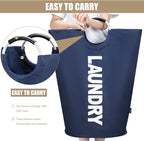 DOKEHOM 90L Large Laundry Basket, Collapsible Laundry Bag, Freestanding Tall - Image 5