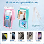 Niveaya [Floatable Floating Waterproof Phone Pouch 2 Pack-Up to 8.5", Large - Image 4