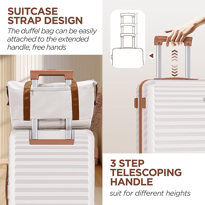 SHOWKOO Luggage Sets 3 Piece Hardside Expandable Suitcase - Image 5
