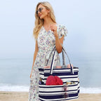 LEDAOU Beach Bag Waterproof Sandproof Women Tote Bag Pool Bag - Image 4