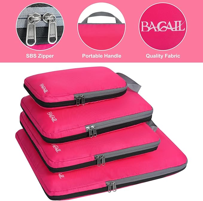 BAGAIL 4 Set/6 Set/8 Set Compression Packing Cubes Travel Accessories - Image 5