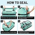 MIER Large Waterproof Duffel Bag Rolltop Dry Backpack Duffle Bags - Image 6