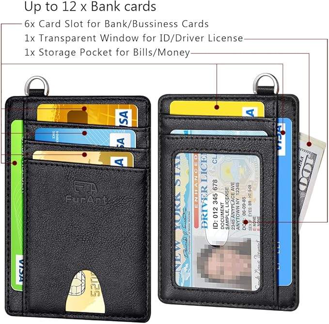 FurArt Slim Minimalist Wallet, Front Pocket Wallets, RFID Blocking, Credit Card - Image 6