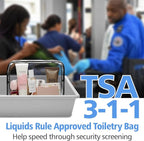 PACKISM Clear Makeup Bags, 4 Pack Quart Size Travel Bag TSA ApprovedTravel - Image 3