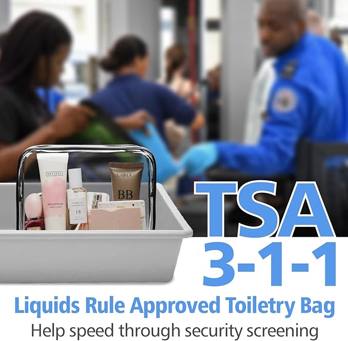 PACKISM Clear Makeup Bags, 4 Pack Quart Size Travel Bag TSA ApprovedTravel - Image 3