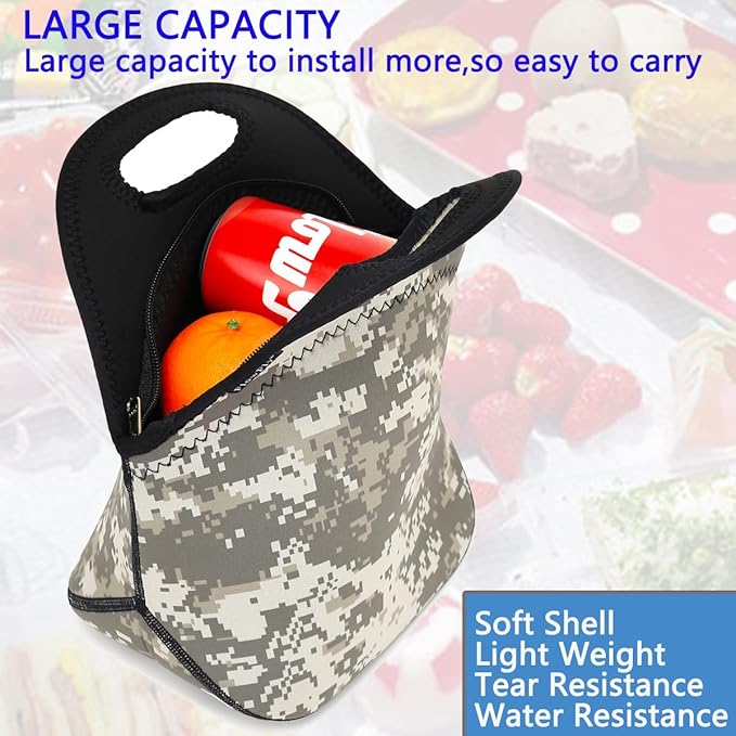 FlowFly Neoprene Lunch Tote Insulated Thermal Reusable Lunch Bag Box - Image 2