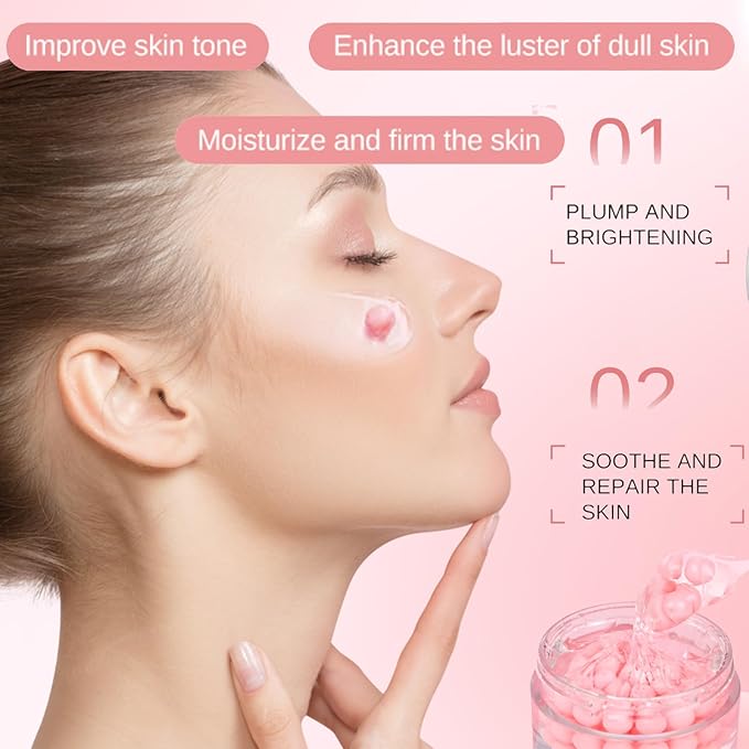 PDRN Collagen Renewal Anti-Aging Face Moisturizer Cream with Capsule Gel, Korean Skincare for Deep Hydration and Skin Repair, 50g, 1.7 fl oz