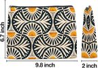 Boho Cosmetic Bag Sunset Leaf Aesthetic Zipper Makeup Pouch Small Makeup Bag (1Pcs)