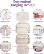 Narwey Travel Toiletry Bag for Women Large Hanging Makeup Bag Organizer - Image 7