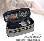 Hair Dryer Travel Carrying Case, Curling Iron Storage Bag, Slim Expandable Handheld Dual-Layer Travel Storage Bag for Dryer/Hair Tool Organizer/Style Organizer