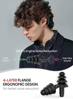Motorcycle Ear Plugs, 2 Pairs Reusable Silicone, 26dB Wind Noise Reduction & - Image 3