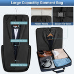 Garment Bags for Travel, Large Suit Travel Bag Convertible Travel Garment Bag - Image 3