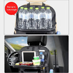 Car Backseat Organizer with Foldable Table Tray, Car Storage Organizer with - Image 4