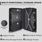 AnyZip Luggage Sets 2 Piece Aluminum Frame Carry On and Checked Suitcase PC ABS - Image 7