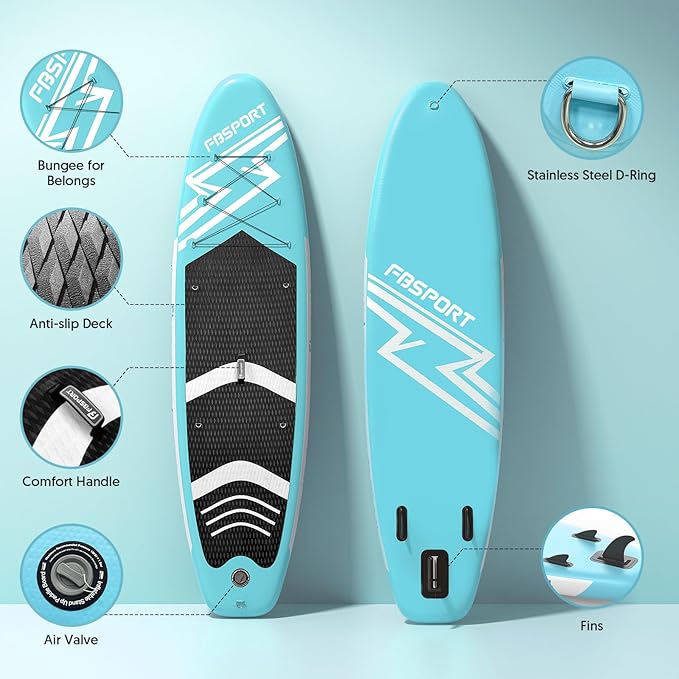FBSPORT 11' Premium Stand Up Paddle Board, Yoga Board - Image 3